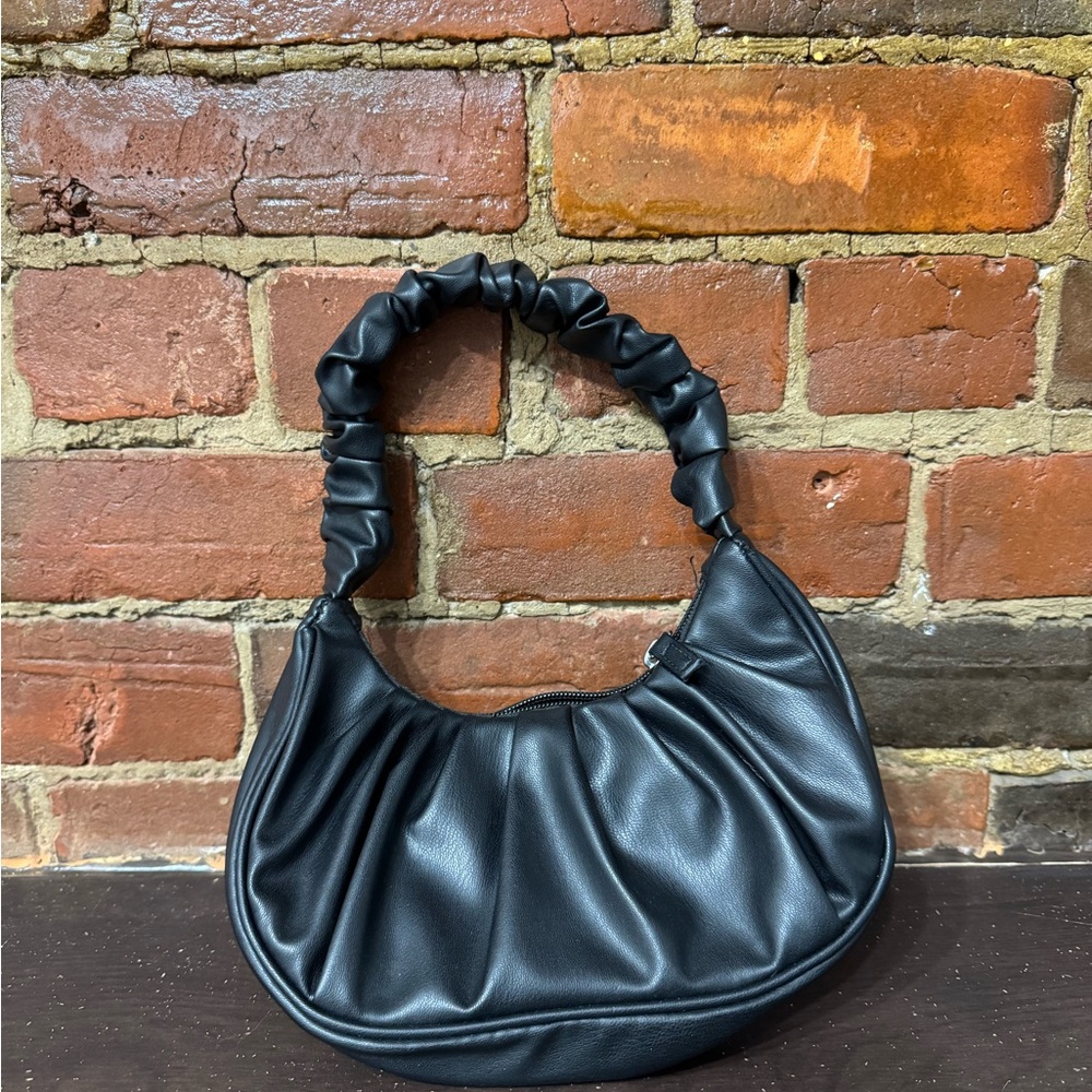 Black Ruched Handle Women's Bag small petite sac à main femme noir H&M